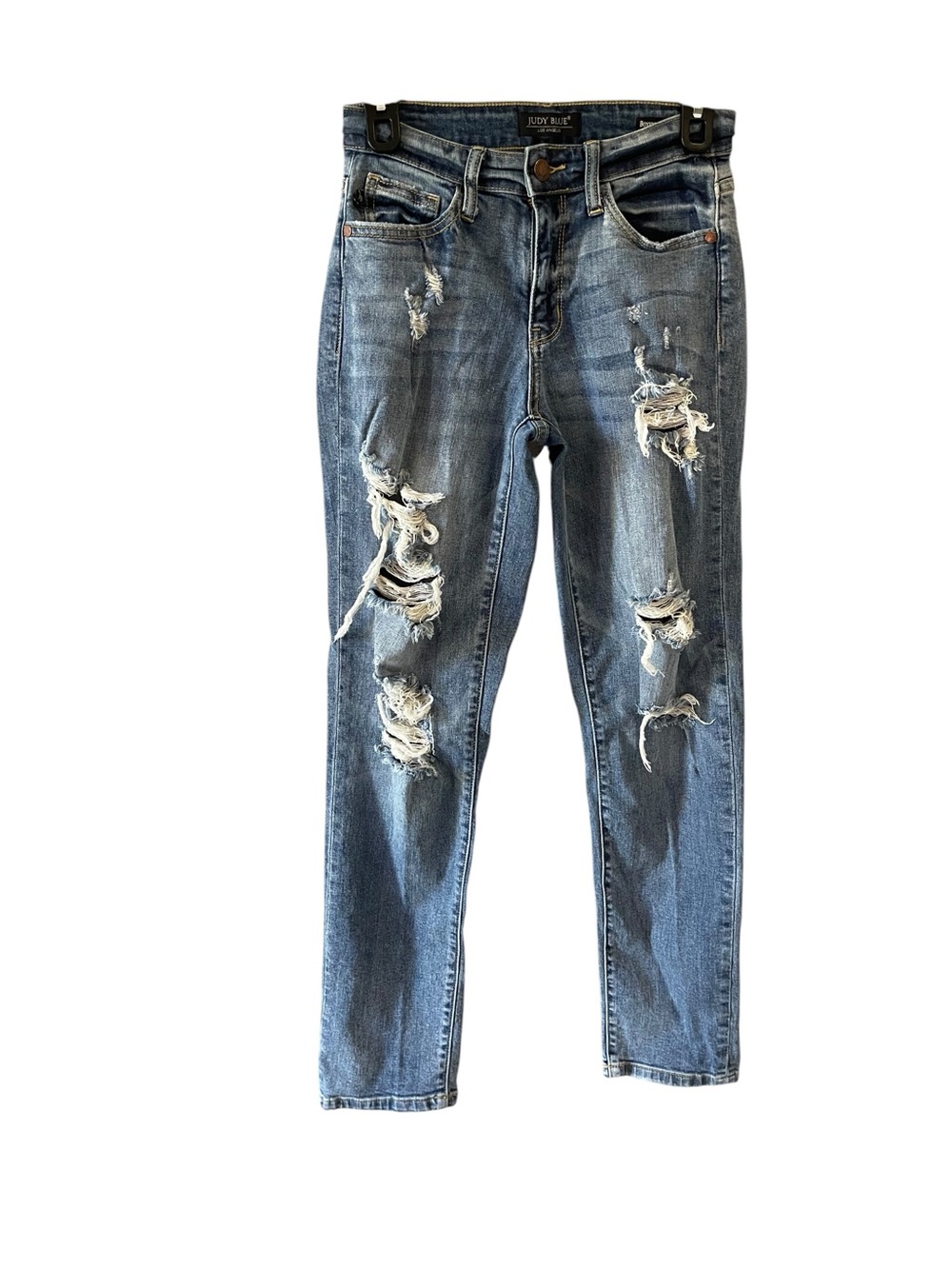Judy Blue Boyfriend Fit‎ Jeans Womens 1/ 25 Light Blue Distressed JB8286MD